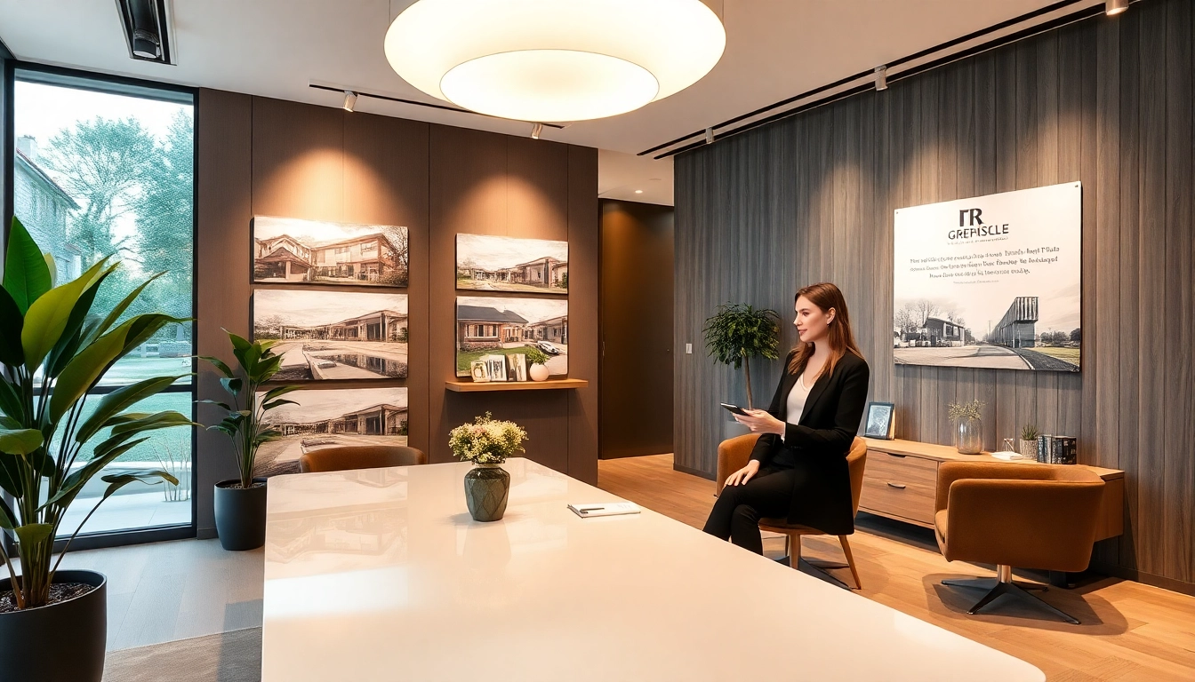 Makler Grevenbroich: Professional real estate agent presenting property options in a stylish office environment, emphasizing local expertise.