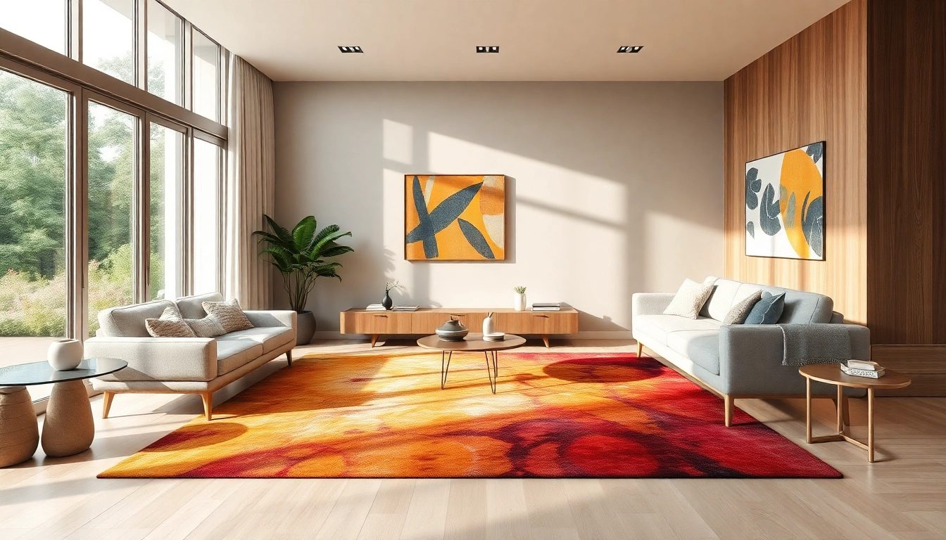 Showcase of Tappeti moderni Milano rugs enhancing a stylish and contemporary living space