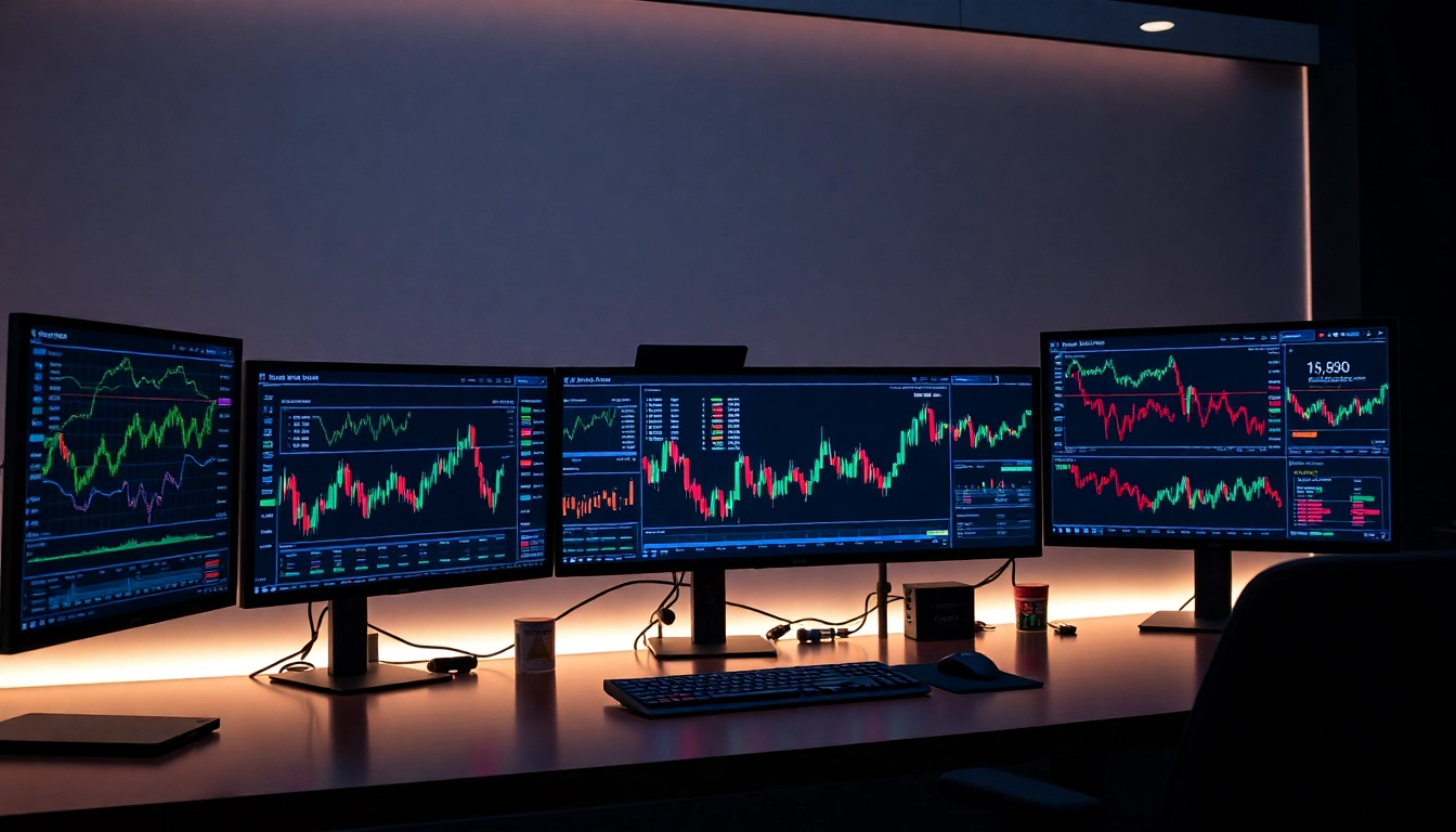 Trading view platform illustrating real-time market analysis with vibrant charts and trading