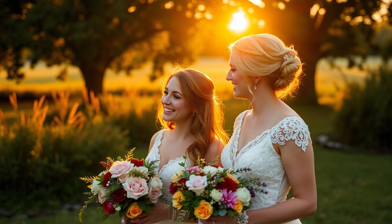 Professional wedding fotozas capturing candid moments of couples during outdoor ceremony to