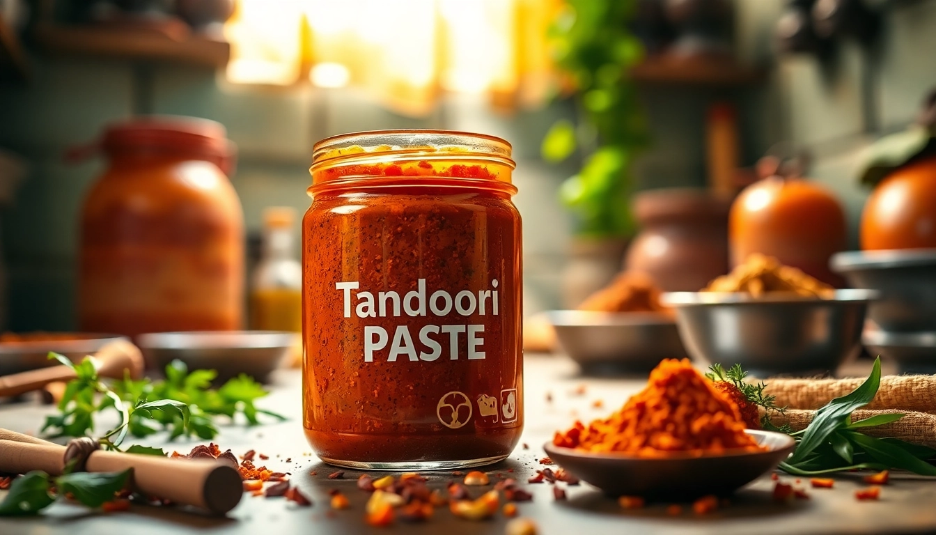 High-quality Tandoori Paste being applied to marinate meat in traditional Indian kitchen